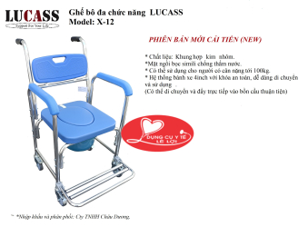 Ghế Bô Nhôm Có Bánh Xe Lucass X-12