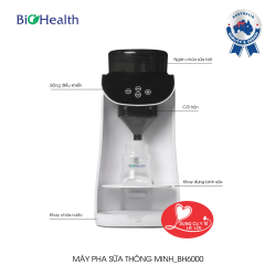Máy Pha Sữa Bột Tự Động Biohealth BH6000 (Pha Sữa Bột Nhanh Chỉ 10s, Không Vón Cục, Có App Mobile Điều Khiển Từ Xa)