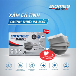 Khẩu Trang Y Tế 4 Lớp Kháng Khuẩn Biomeq (Xám)