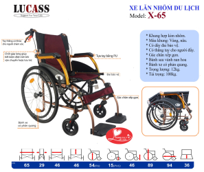 Xe Lăn Nhôm Du Lịch Lucass X-65