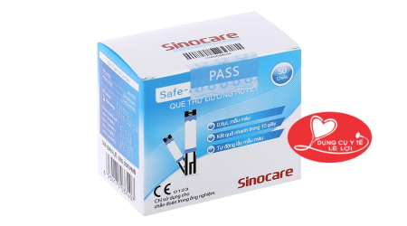 Que Thử Đường Huyết Safe-Accu Sinocare (50 Que)