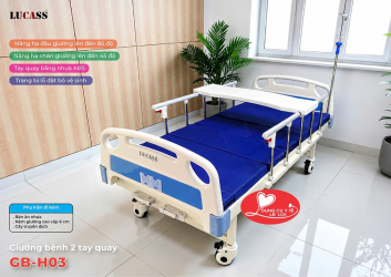 Giường 2 Tay Quay Có Bô Vệ Sinh Lucass GB-H03