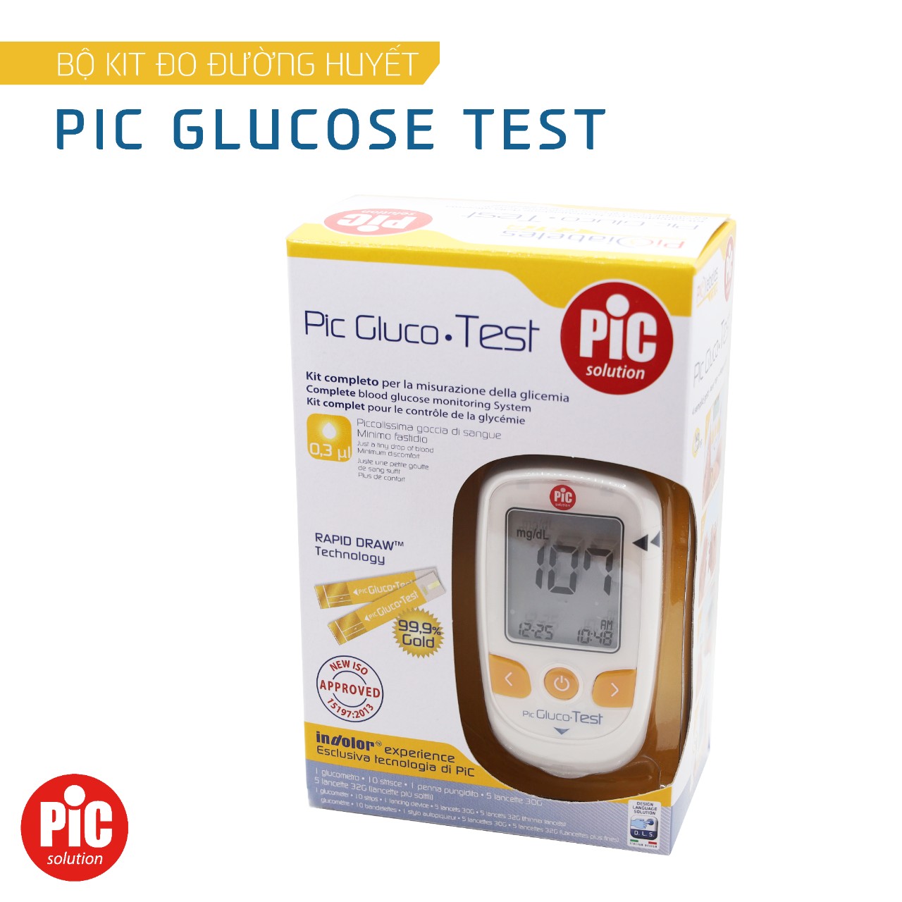 Máy đo đường huyết PIC Gluco Test